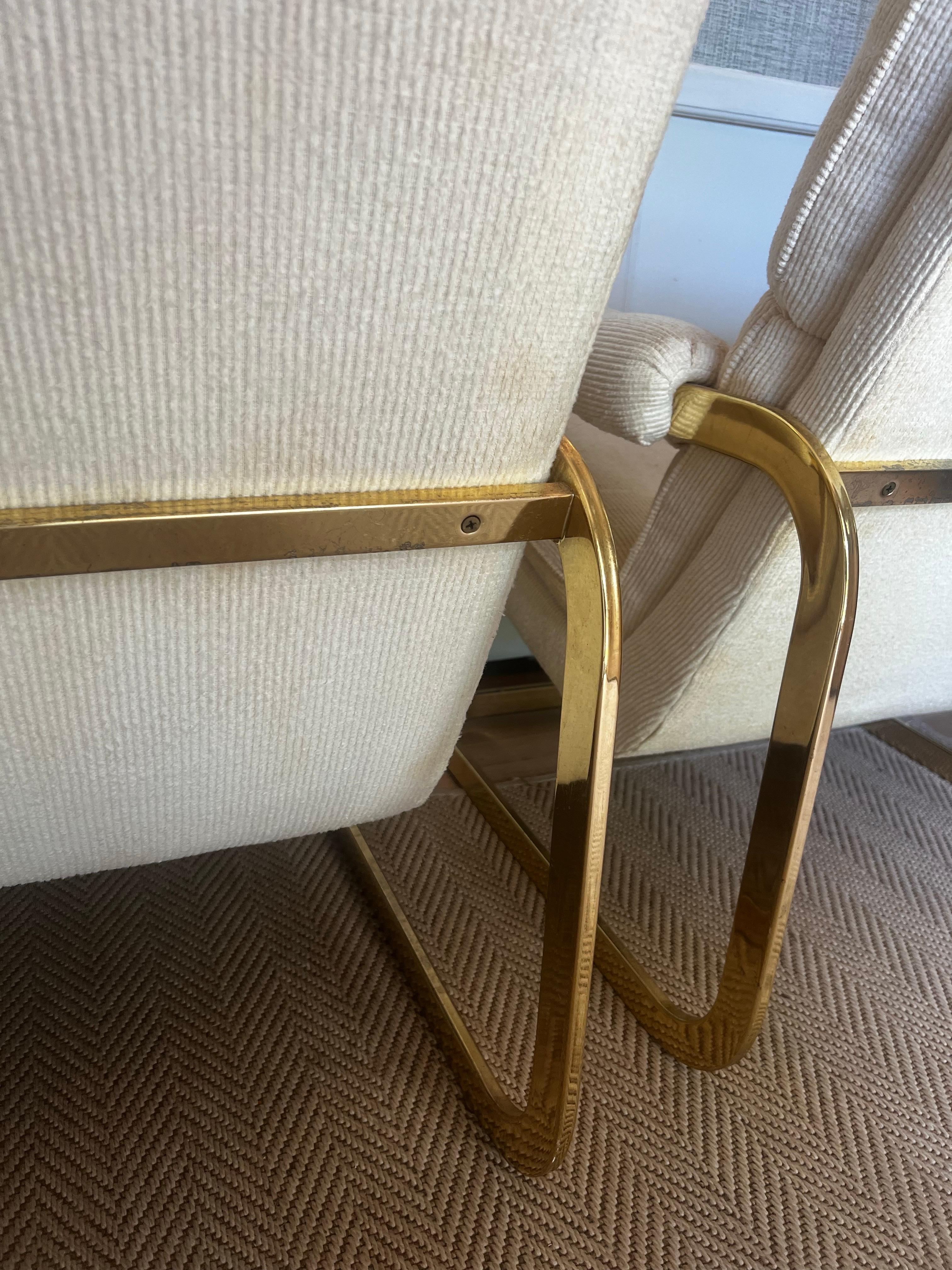Paire de fauteuils de salon de style Milo Baughman en vente 4