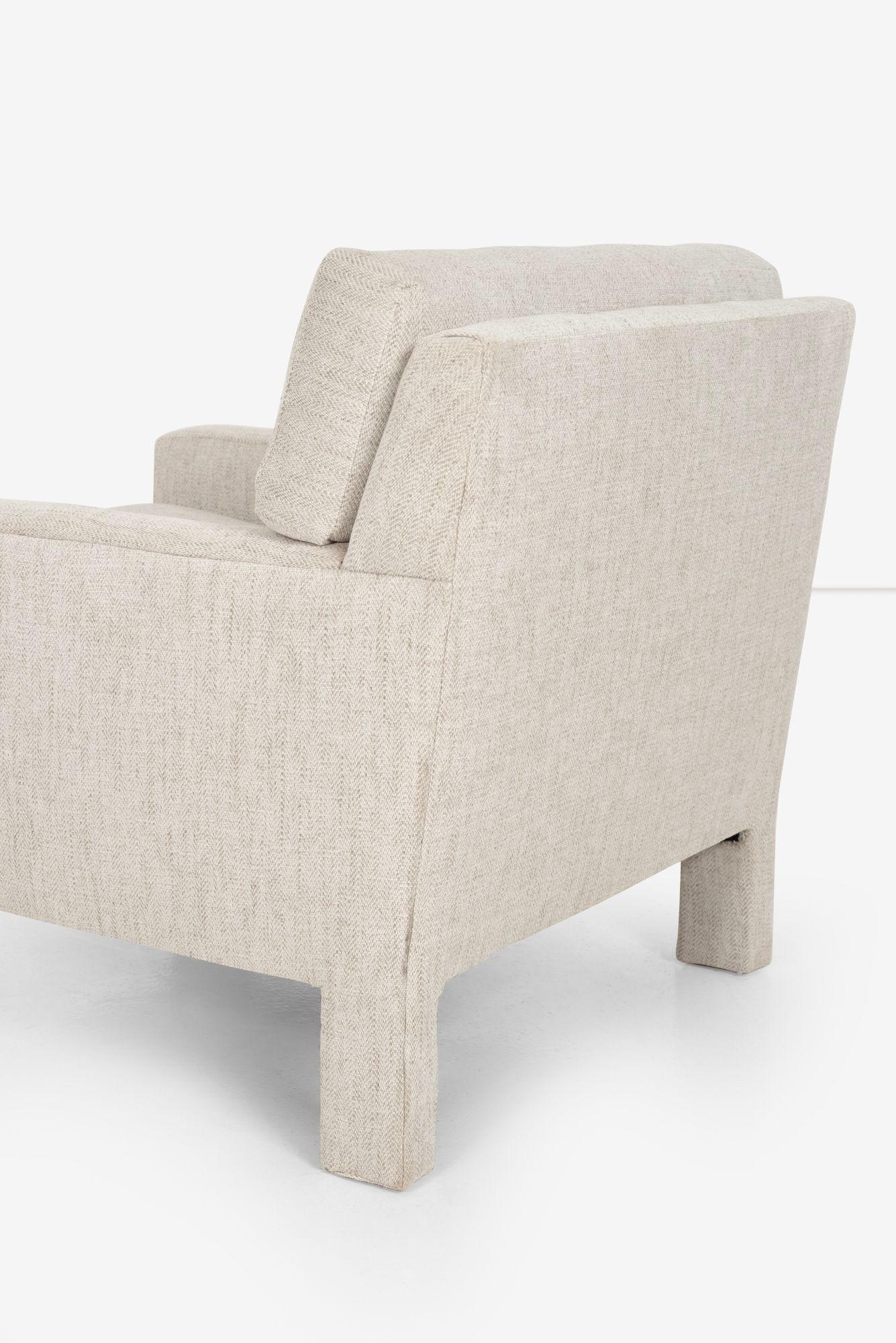 Paar Milo Baughman Stil Lounge Stühle im Angebot 5
