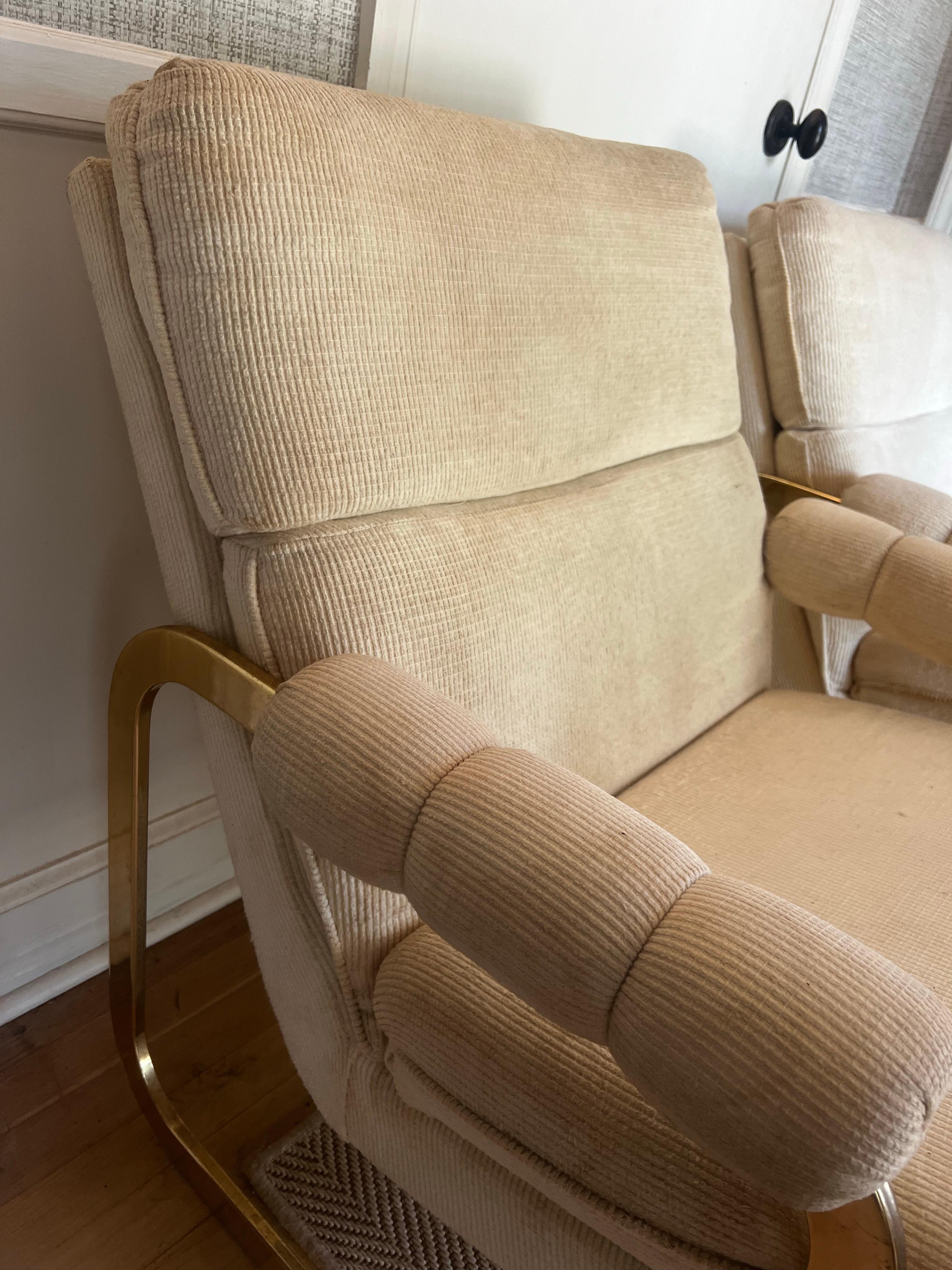 Paire de fauteuils de salon de style Milo Baughman en vente 6