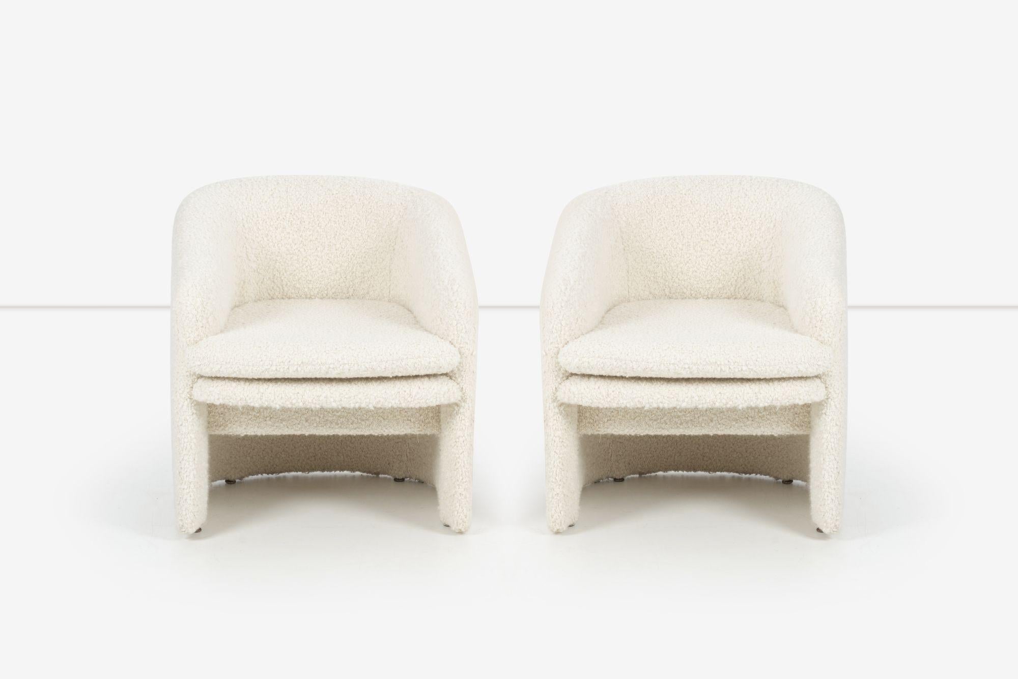 American Pair of Milo Baughman Style Lounge Chairs For Sale