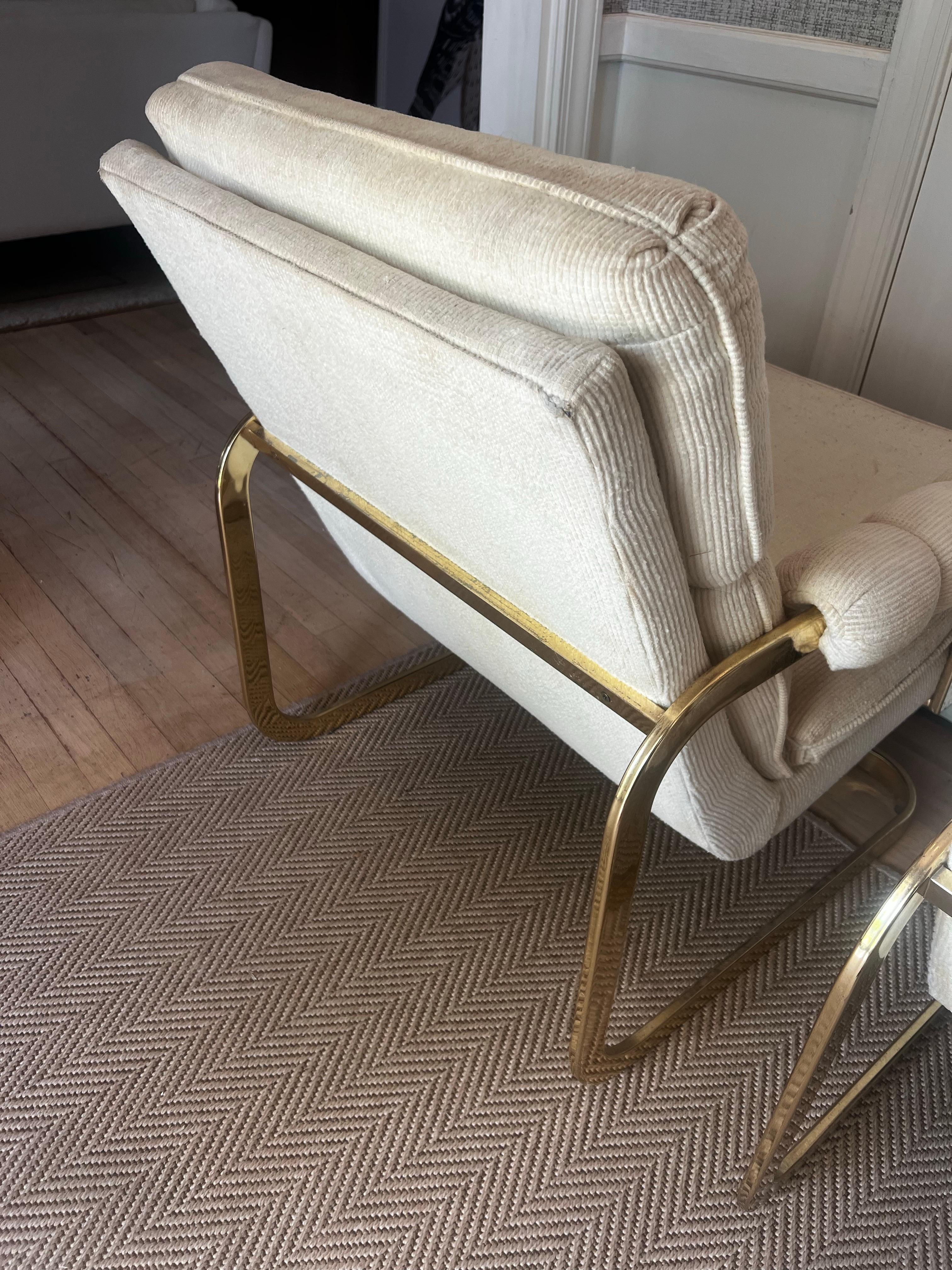 Paire de fauteuils de salon de style Milo Baughman en vente 3