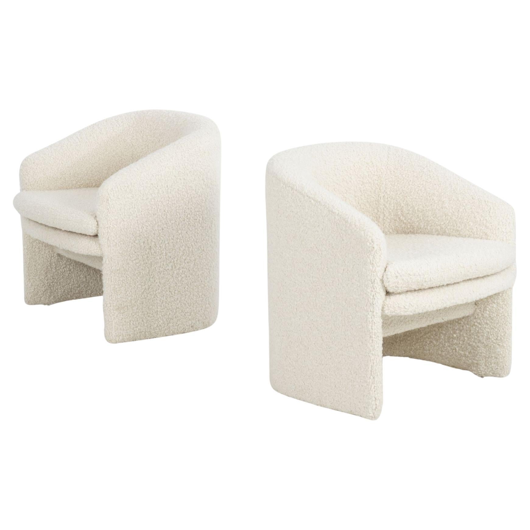 Pair of Milo Baughman Style Lounge Chairs For Sale