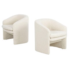 Retro Pair of Milo Baughman Style Lounge Chairs