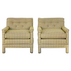 Pair of Milo Baughman Style Parsons Lounge Chairs