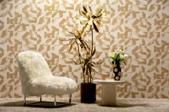 Pair of Milo Baughman Style Sheepskin & Chrome Slipper Chairs c. 1970s