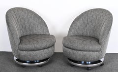 Pair of Milo Baughman Swivel and Tilt Chairs for Thayer Coggin, 1995