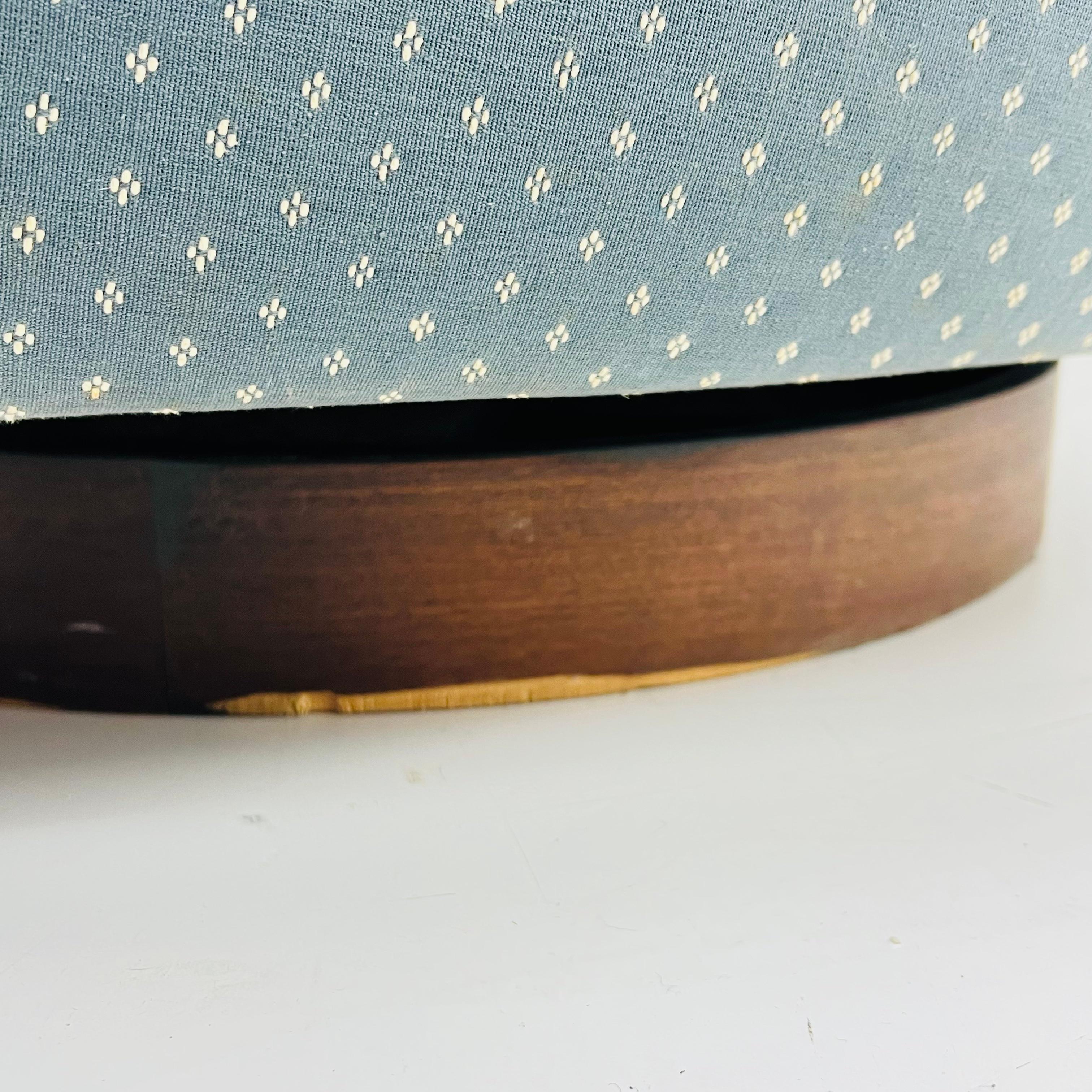 Upholstery Pair of Milo Baughman Swivel / Tilt Chairs on Walnut Plinth Bases