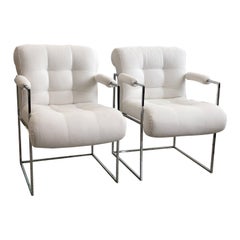 Pair of Milo Baughman Thin Line Chairs