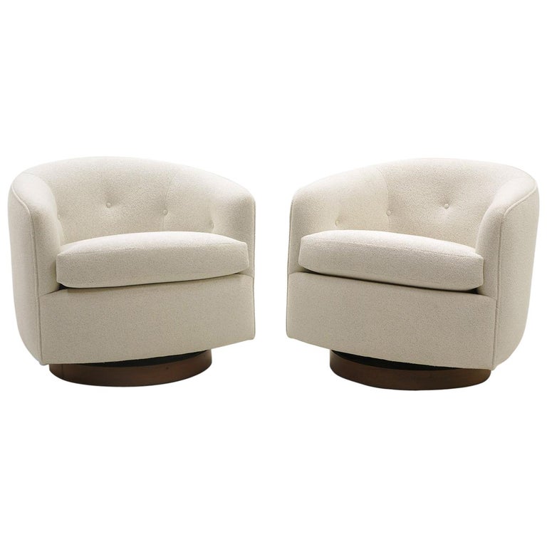 Pair of Milo Baughman Tilt Swivel Club / Lounge Chairs