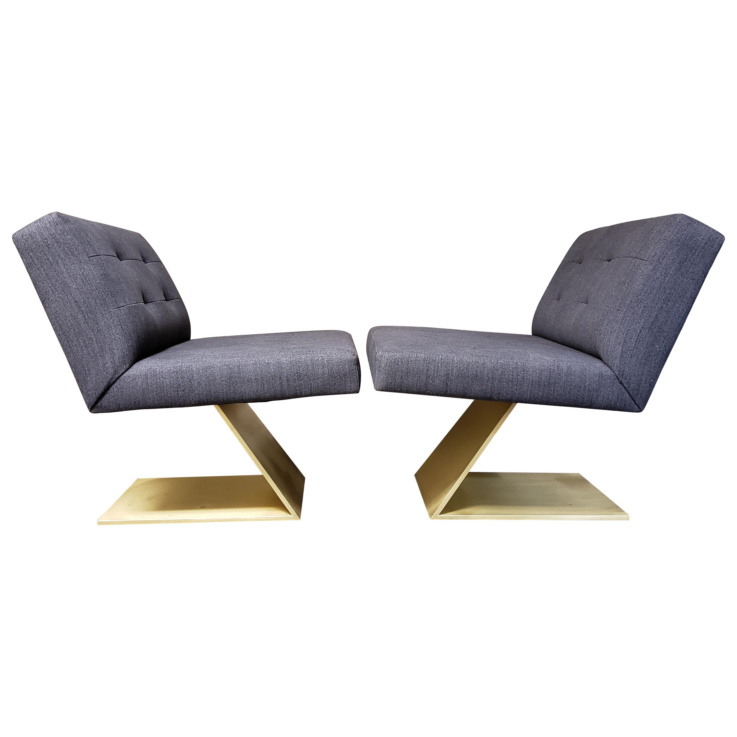 Pair of Milo Baughman "Z" Chairs for Thayer Coggin