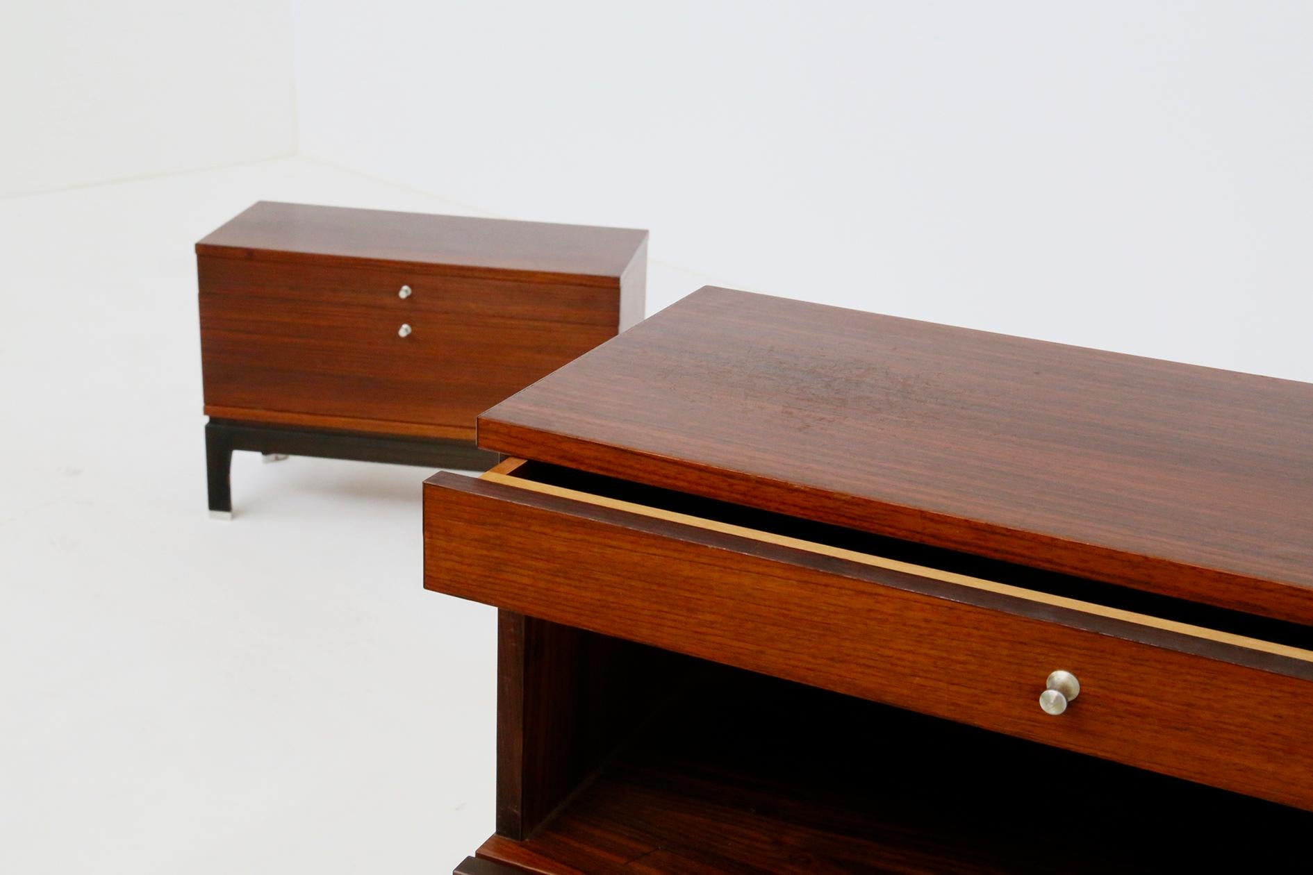 Pair of Bedside by MiM in Wood, 1960s 5