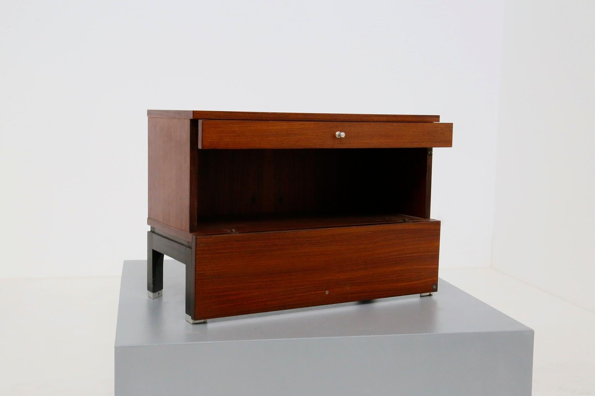 Mid-Century Modern Pair of Bedside by MiM in Wood, 1960s