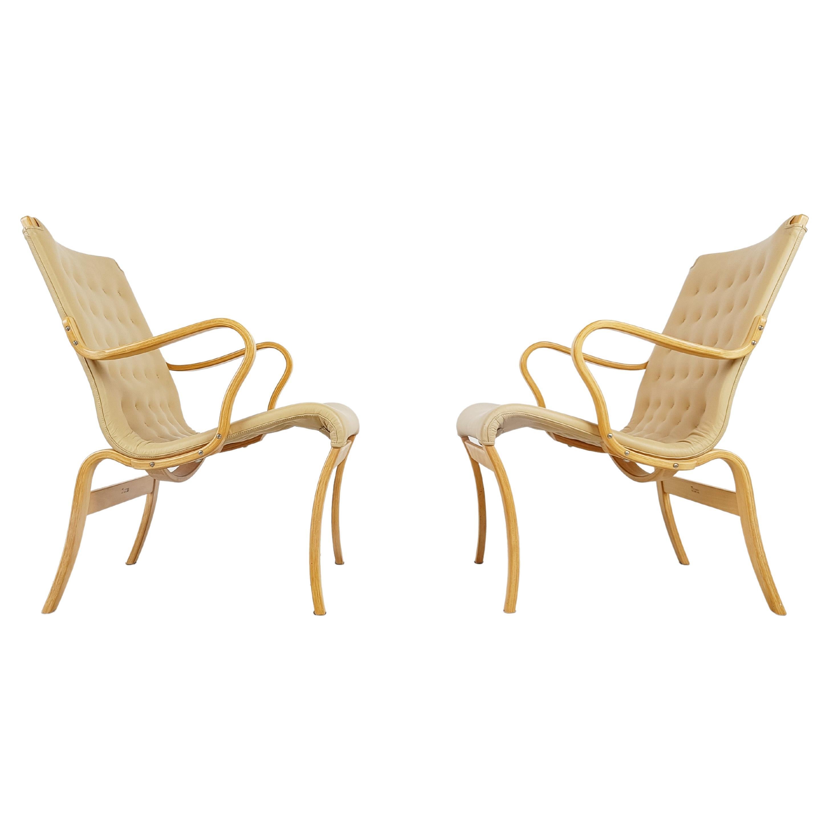 Pair of Mina Armchairs by Bruno Mathsson, 1960s For Sale