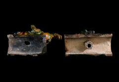 Pair of Ming Dynasty Horsemen Roof Tiles