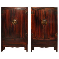 Pair of Ming Style Early 20th Century Wedding Cabinets