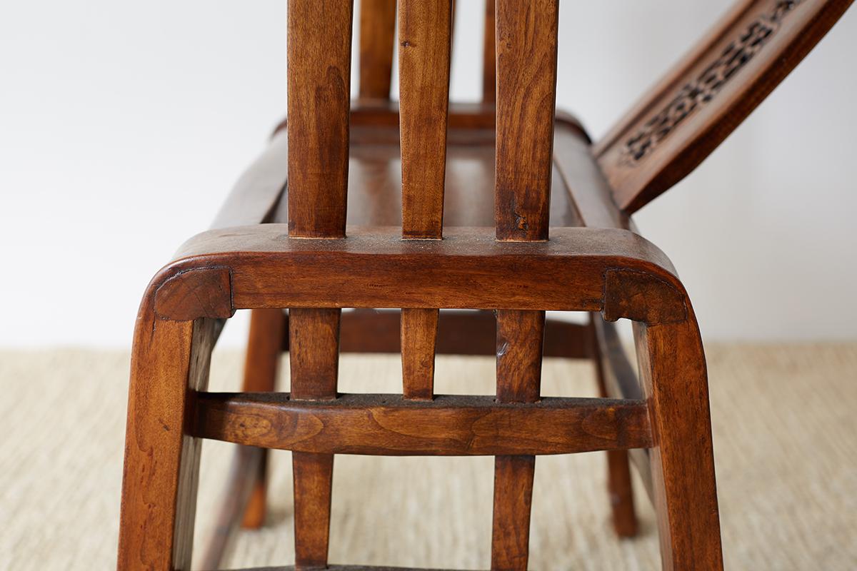 Pair of Ming Style Elm Horseshoe Chairs 9