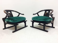 Pair of Ming Style Lounge Chairs by James Mont