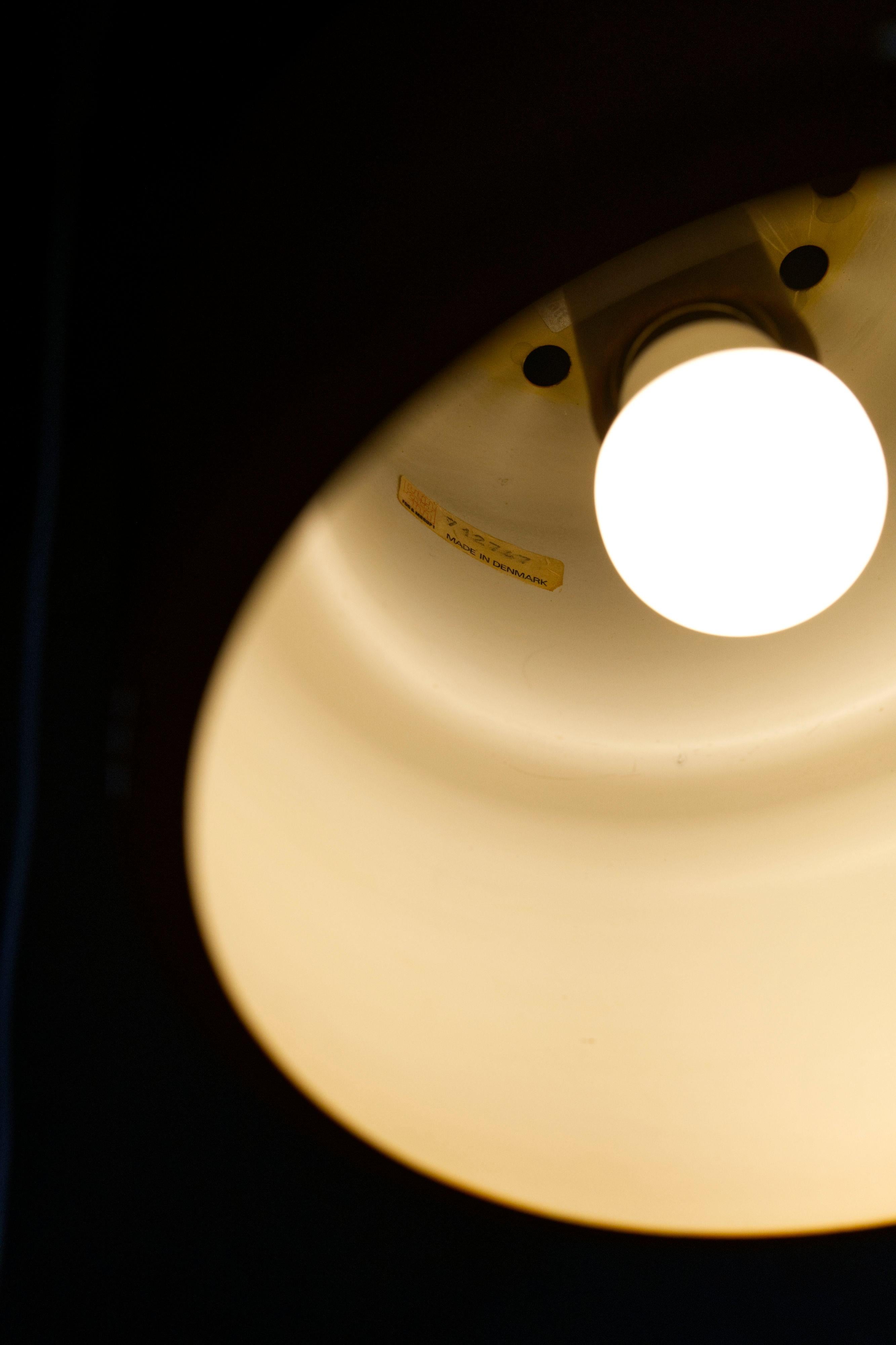 Pair of Mini-Poker Pendant Lamp by Jo Hammerborg for Fog & Mørup, Denmark, 1960s in vendita 9