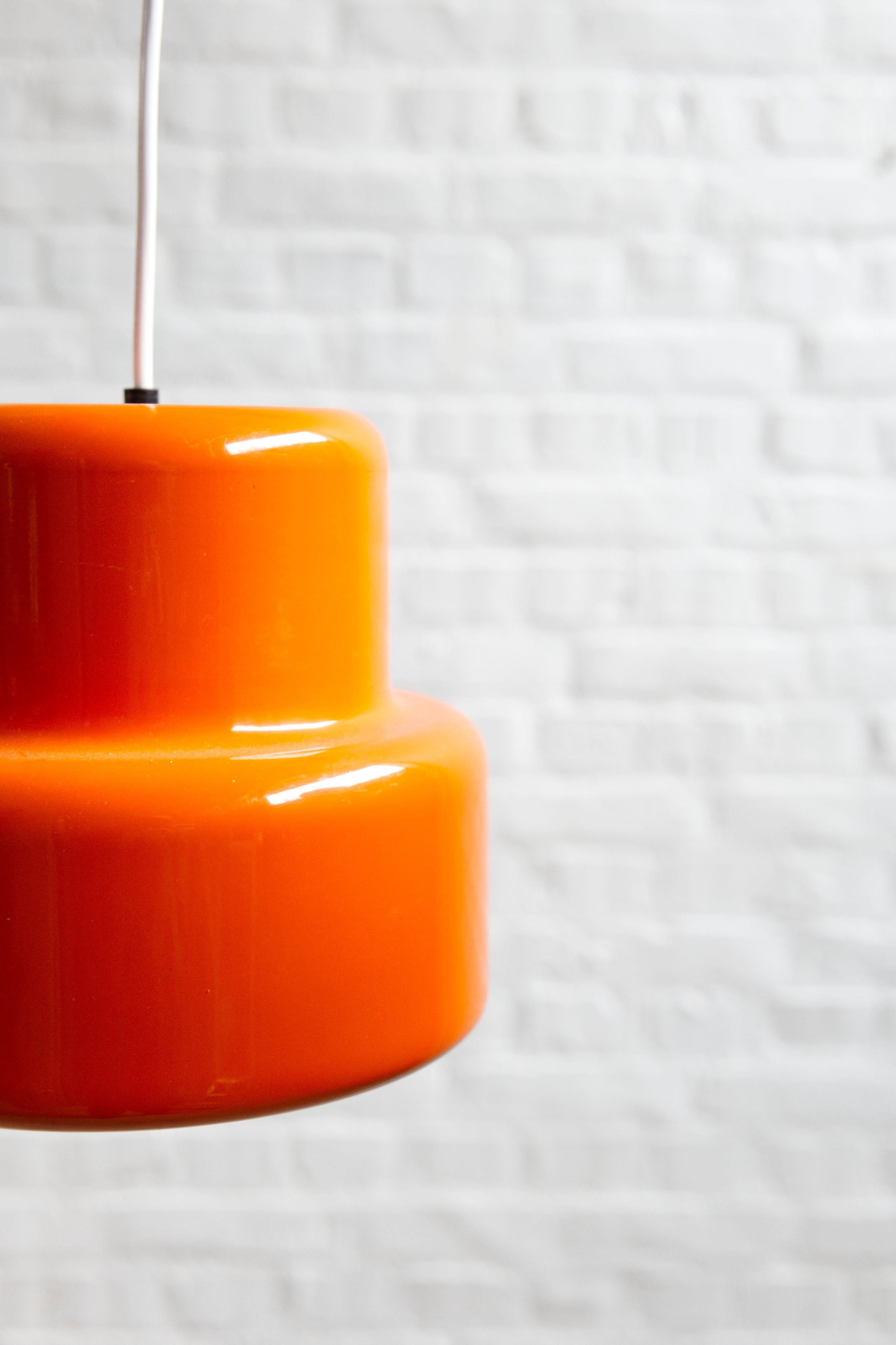 Pair of Mini-Poker Pendant Lamp by Jo Hammerborg for Fog & Mørup, Denmark, 1960s In condizioni buone in vendita a Balen, BE