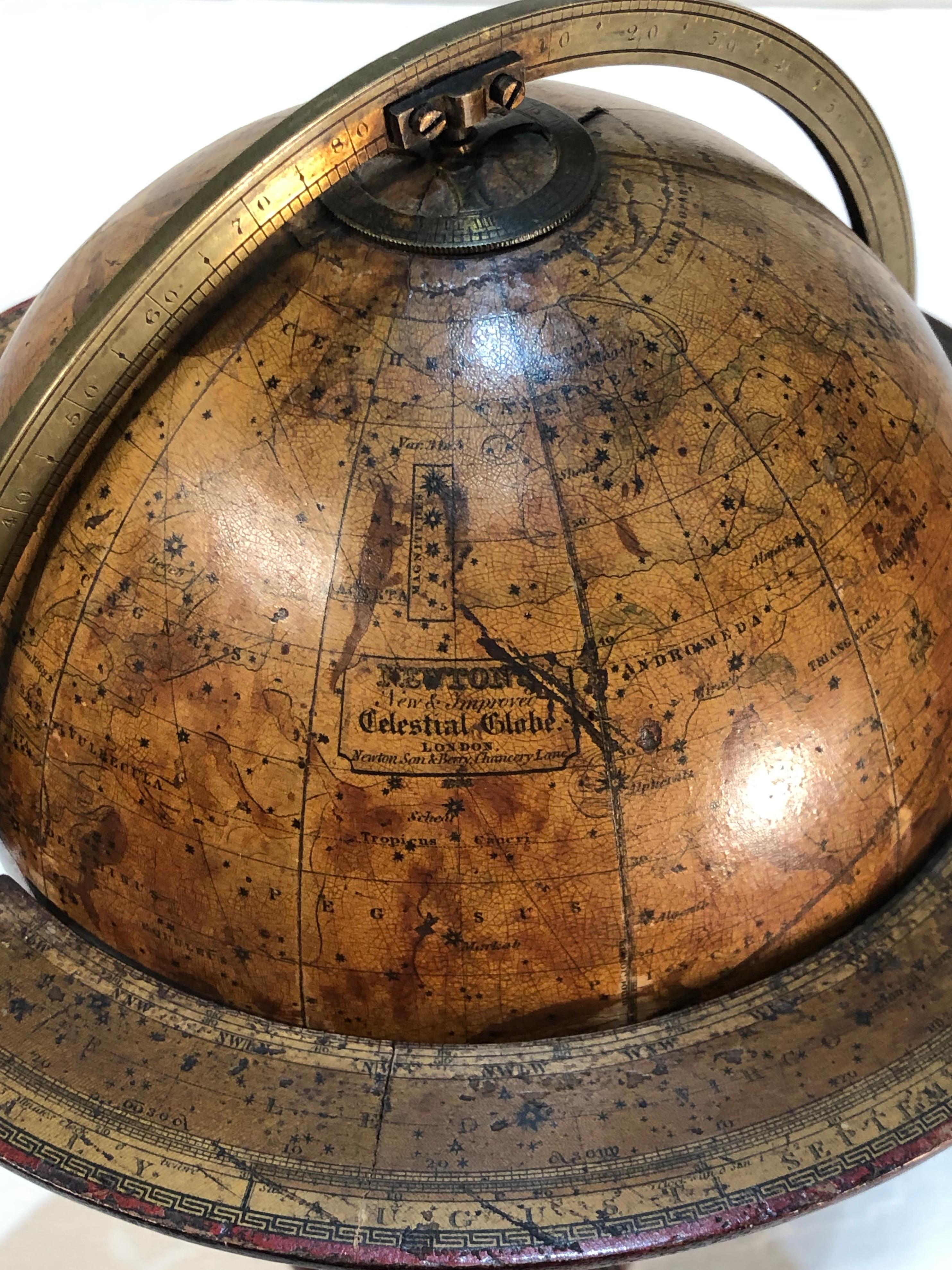 Pair of Miniature 19th Century Globes, Terrestrial and Celestial 2