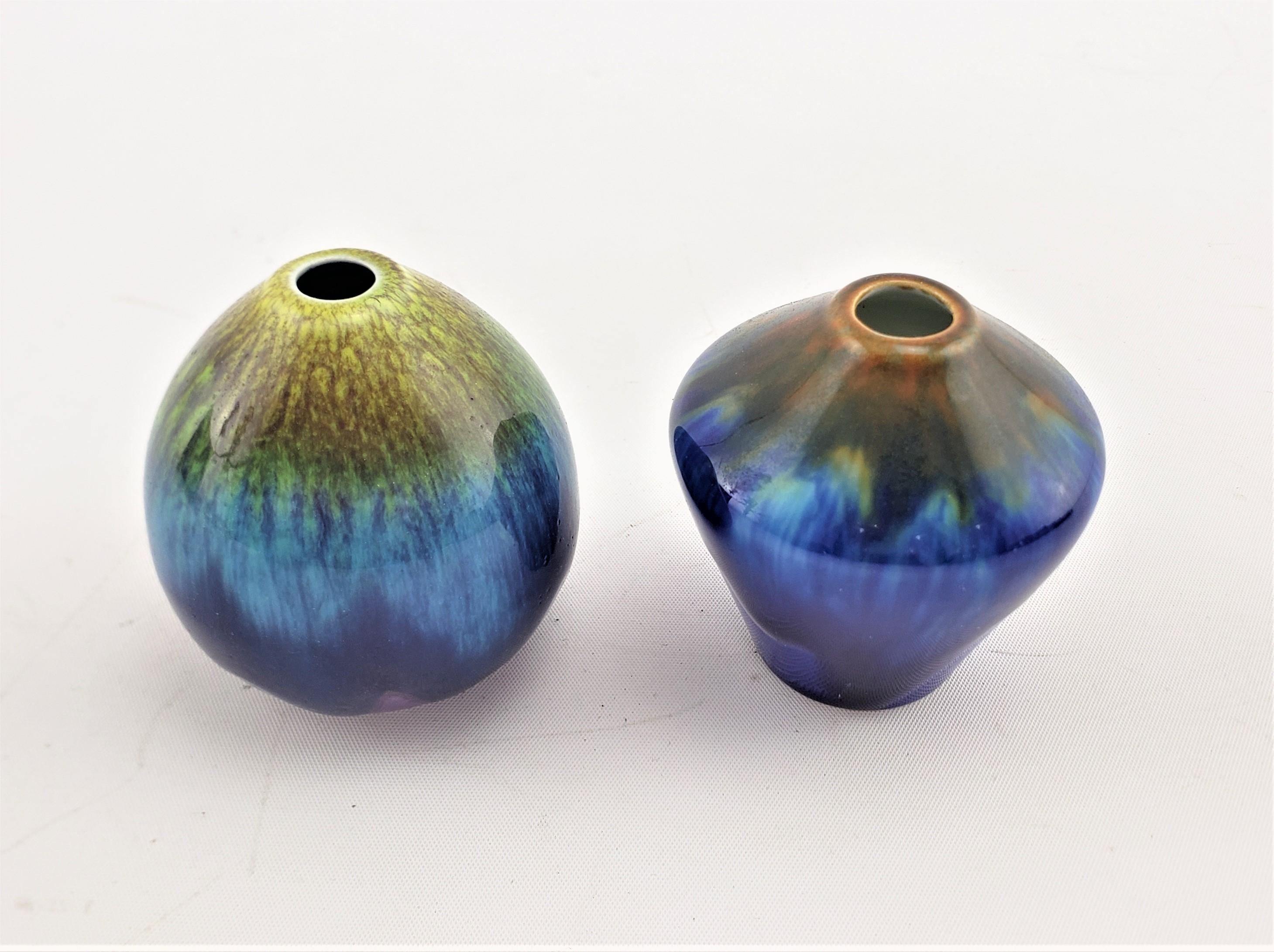 Pair of Miniature Berndt Friberg for Gustavsberg Attributed Art Pottery Vases For Sale 6