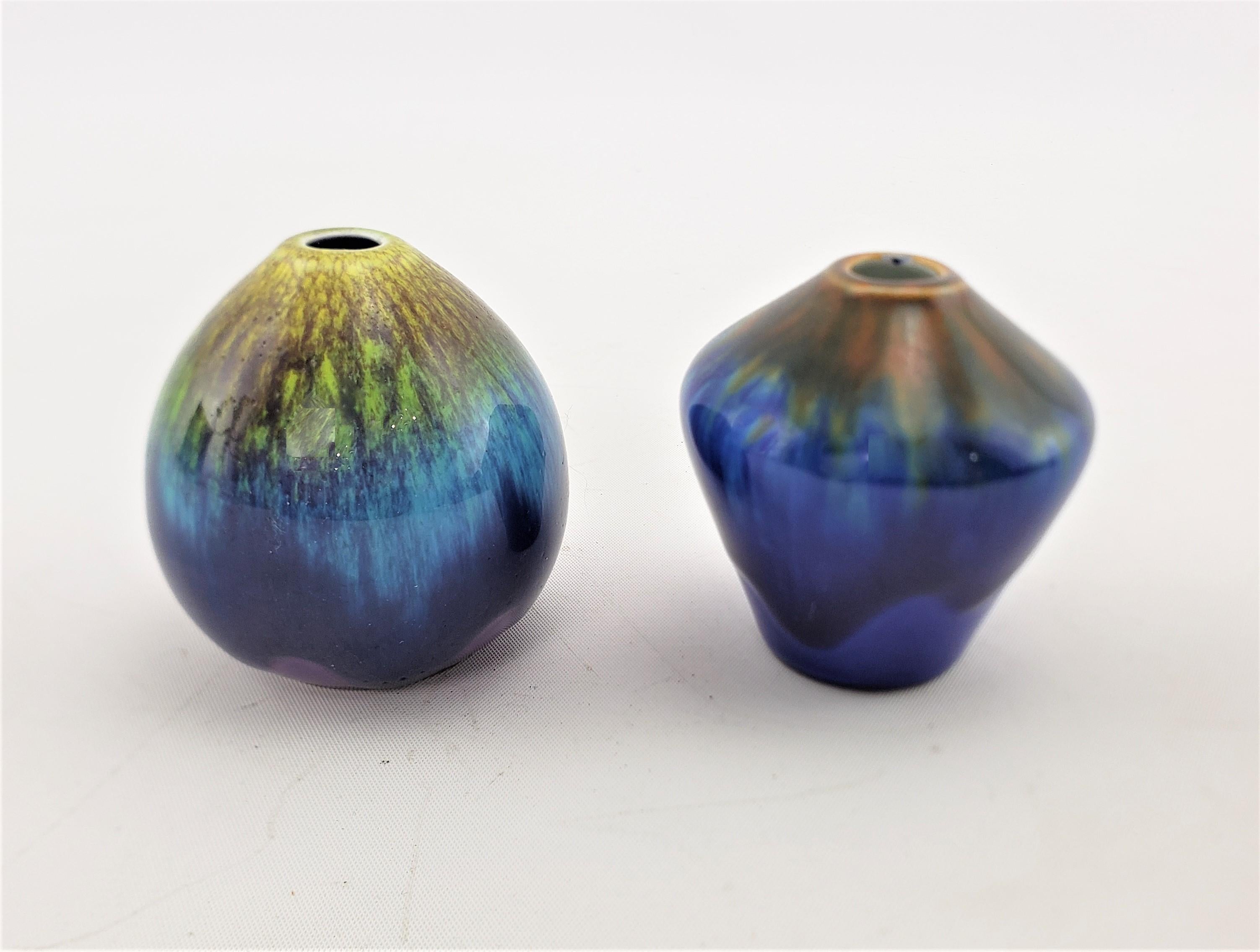 Swedish Pair of Miniature Berndt Friberg for Gustavsberg Attributed Art Pottery Vases For Sale