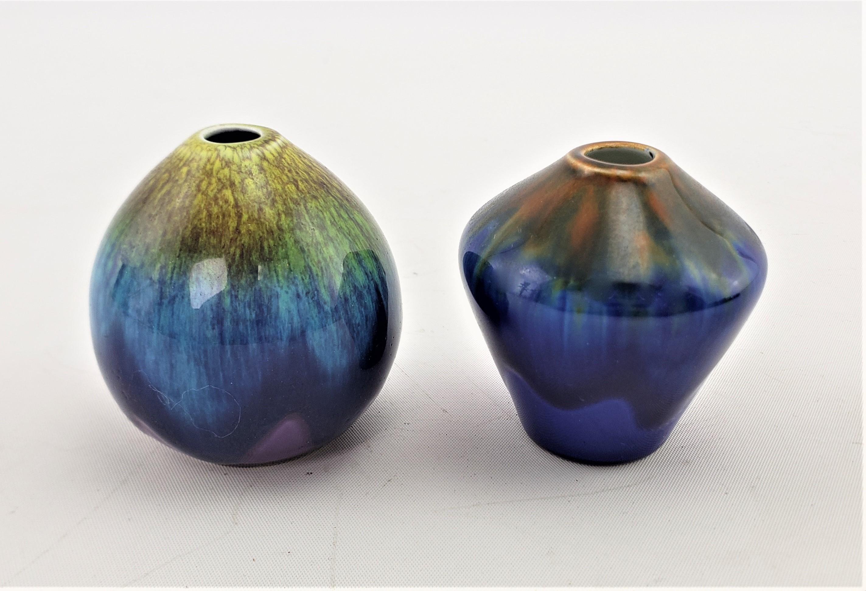 20th Century Pair of Miniature Berndt Friberg for Gustavsberg Attributed Art Pottery Vases For Sale
