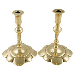 Pair of Miniature Brass Candlesticks, 19th Century