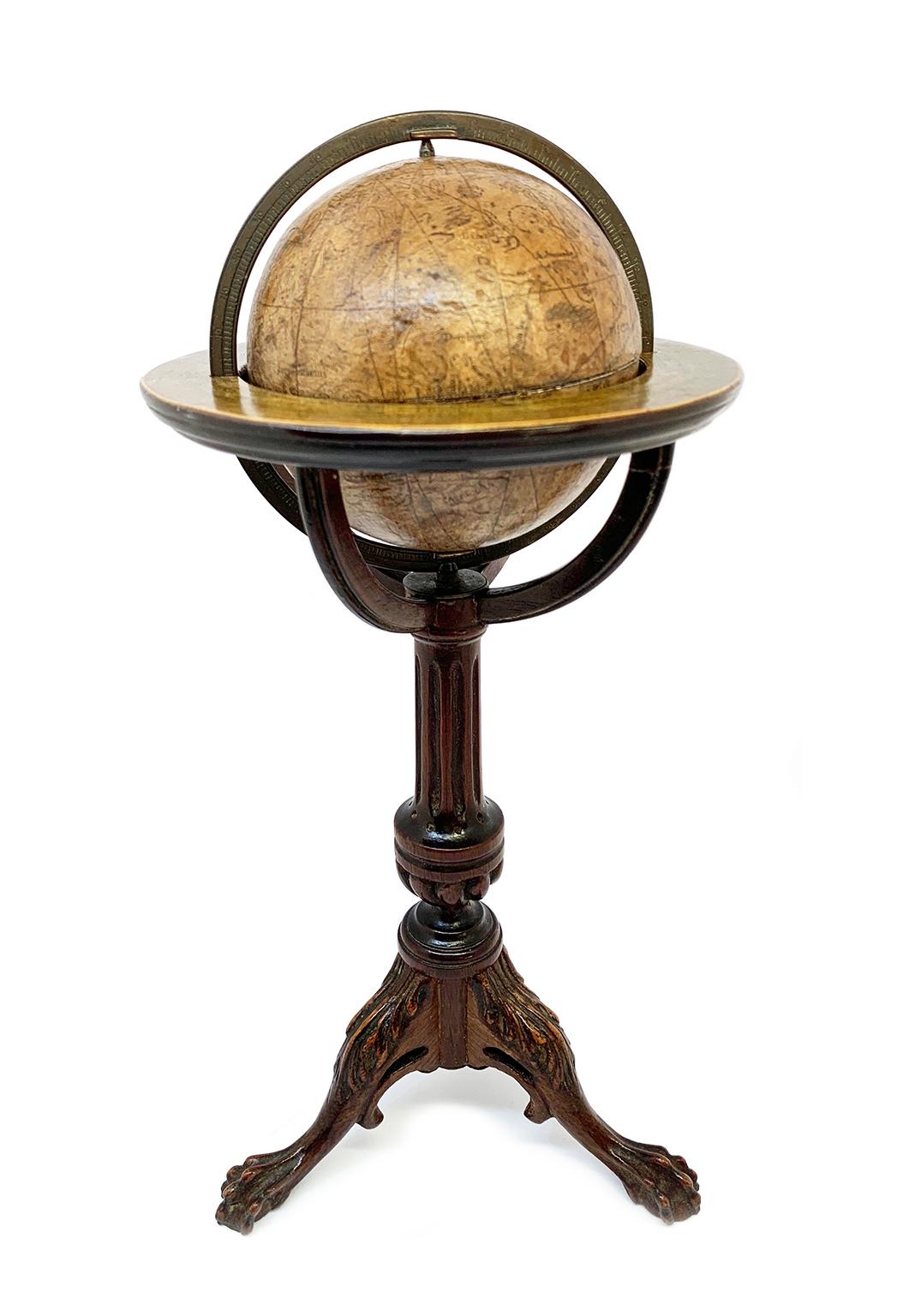 Paar Miniature Globes Lane's auf Dreibeinbasis, London nach 1833, vor 1858 im Angebot 7