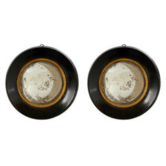 Pair of Miniature Italian Convex Mirrors