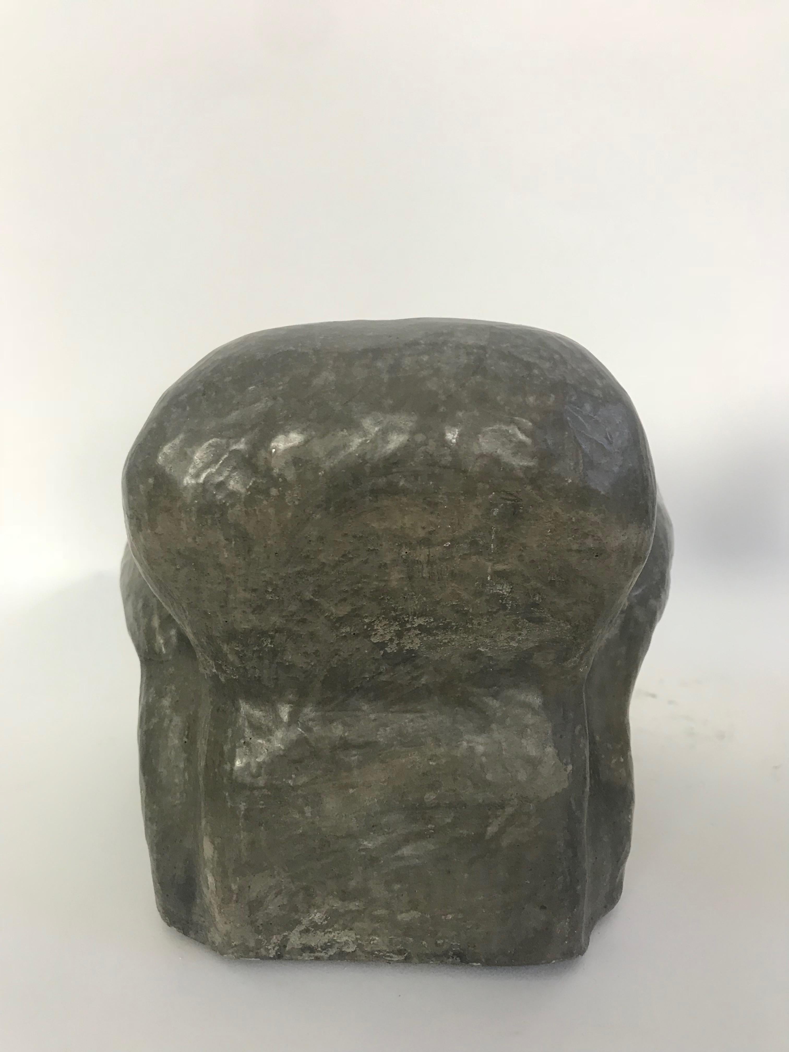 Pair of Miniature Lounge Chair Ceramic Sculptures In Good Condition For Sale In Seattle, WA