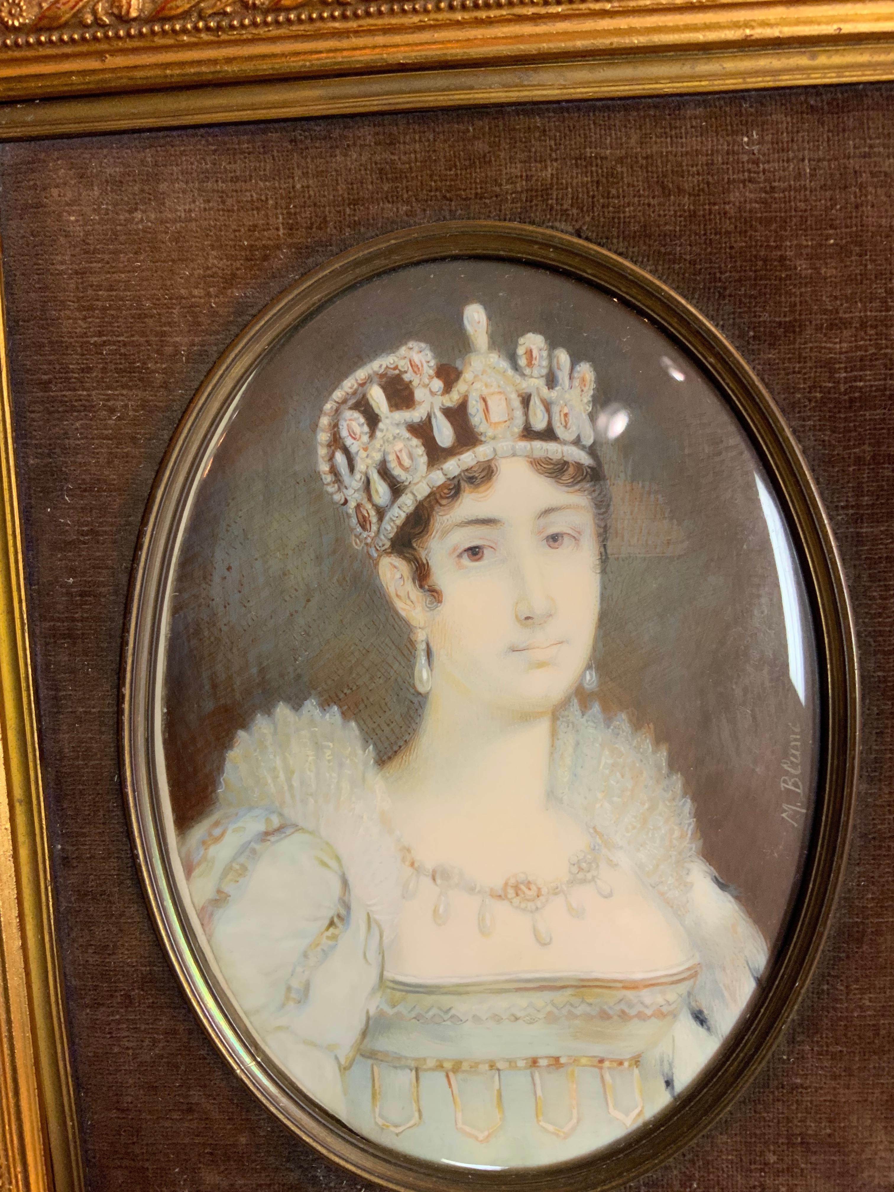 Paar Miniaturbilder auf Porzellan von Napoleon und Josephine im Angebot 6