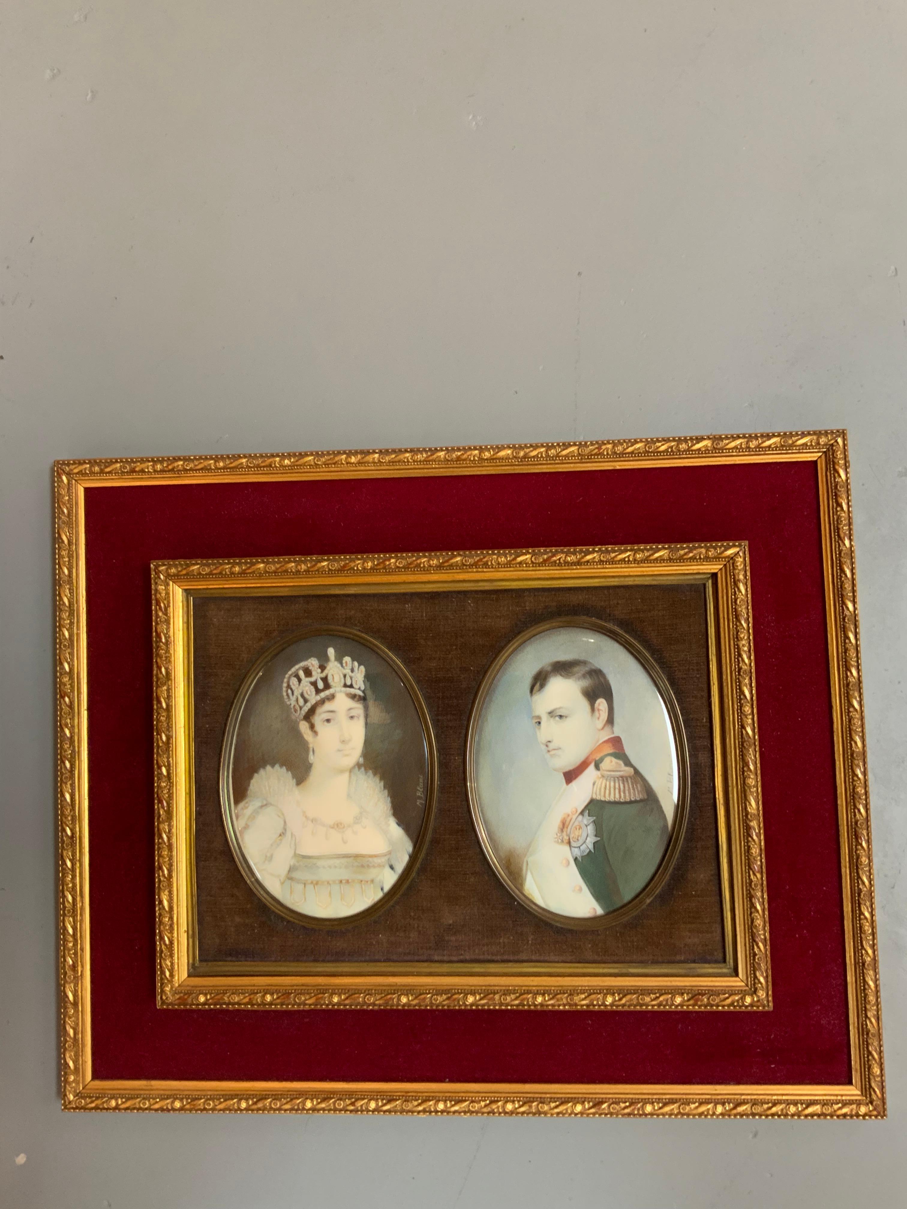 Paar Miniaturbilder auf Porzellan von Napoleon und Josephine im Angebot 7