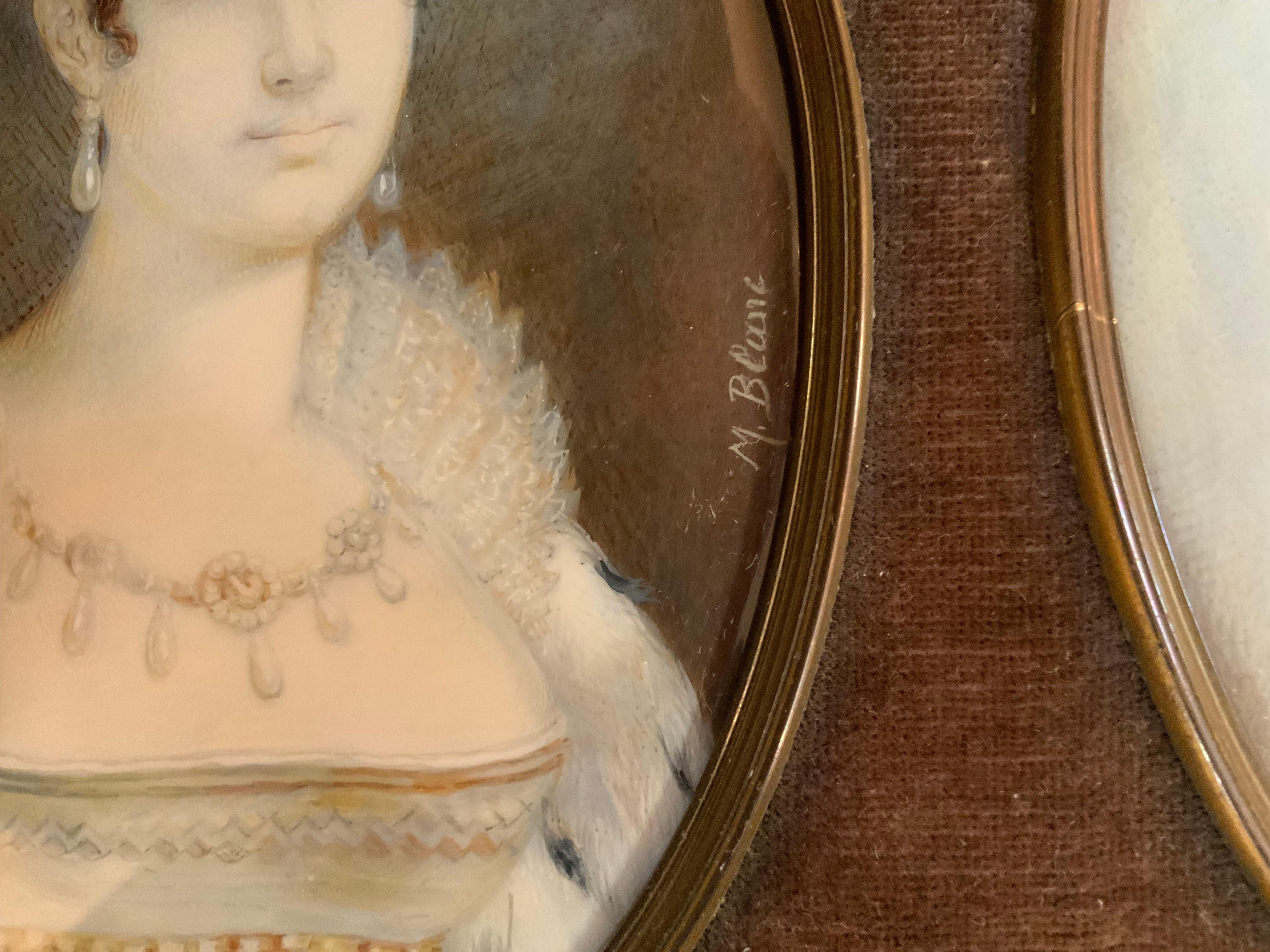 Paar Miniaturbilder auf Porzellan von Napoleon und Josephine im Angebot 1