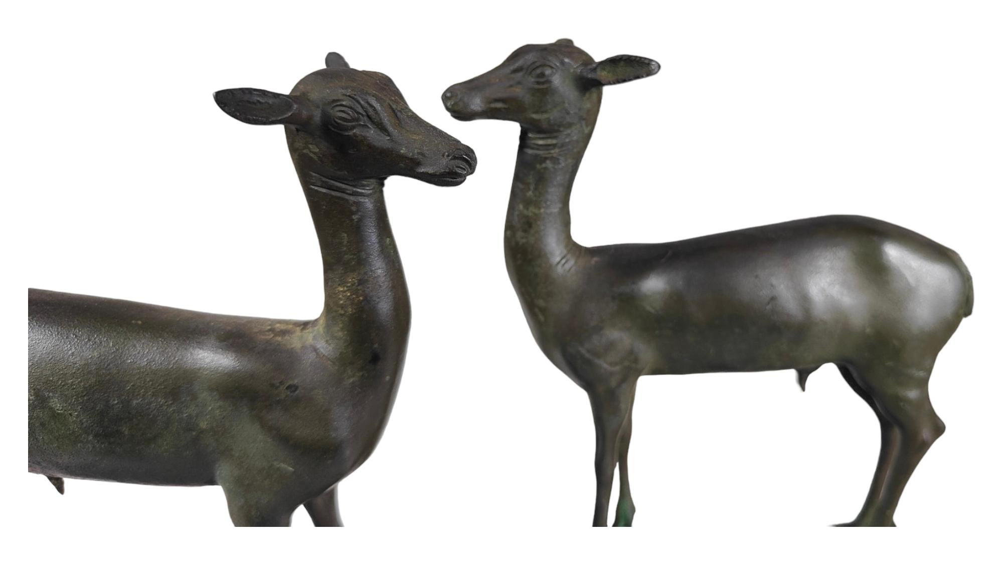Pair Of Miniature Pompeian Deer From Herculaneum 6