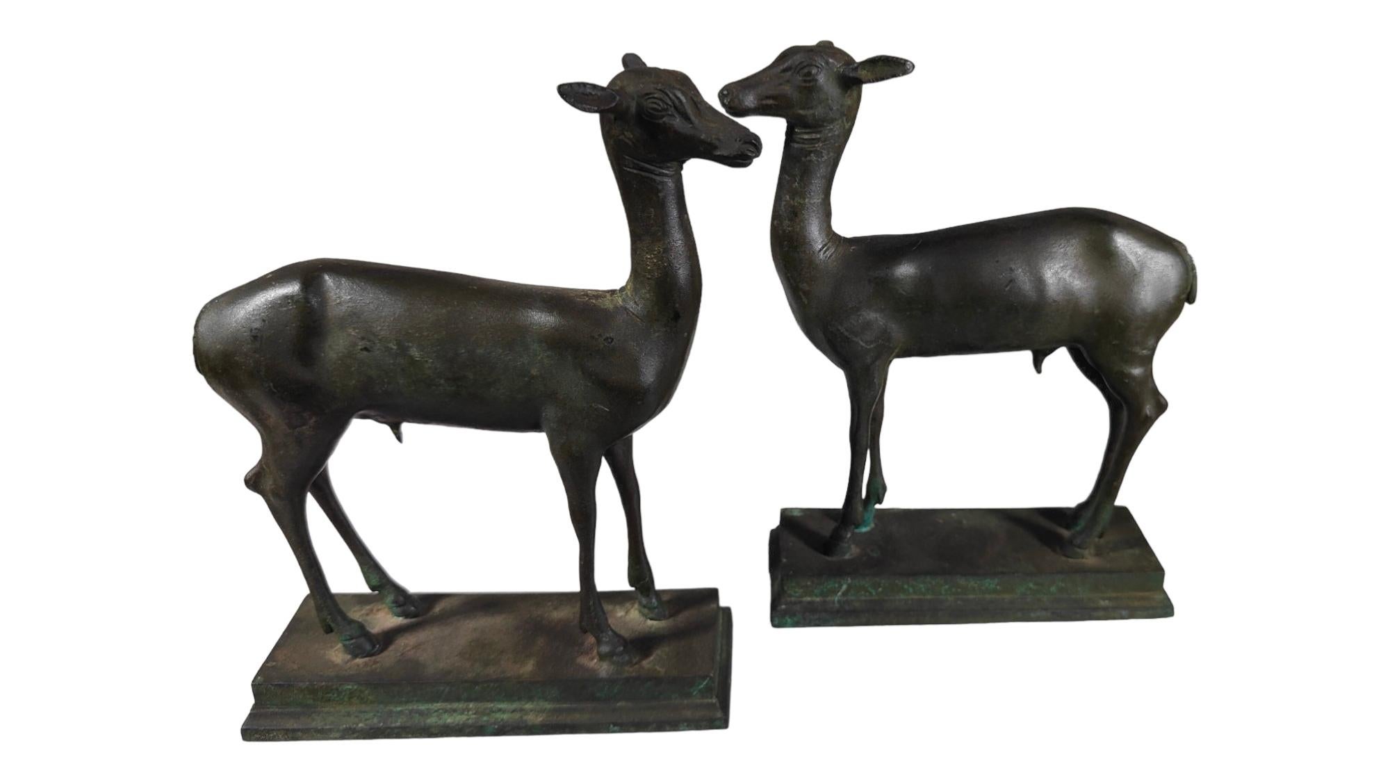 Pair Of Miniature Pompeian Deer From Herculaneum 4