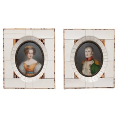Pair of Miniature Portrait Paintings, c. 1900