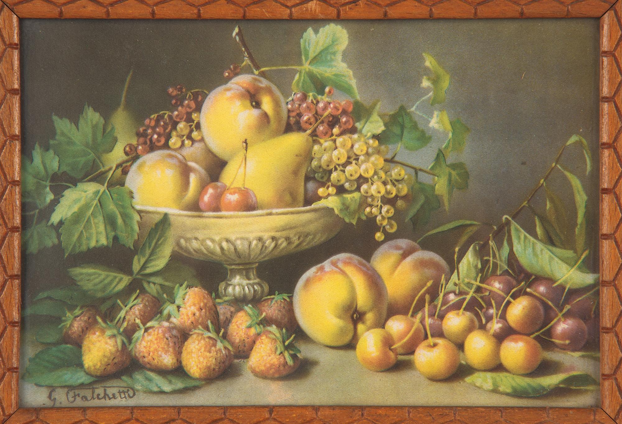 Paire de natures mortes miniatures de Guiseppe Falchetti:: Italie:: années 1920 7