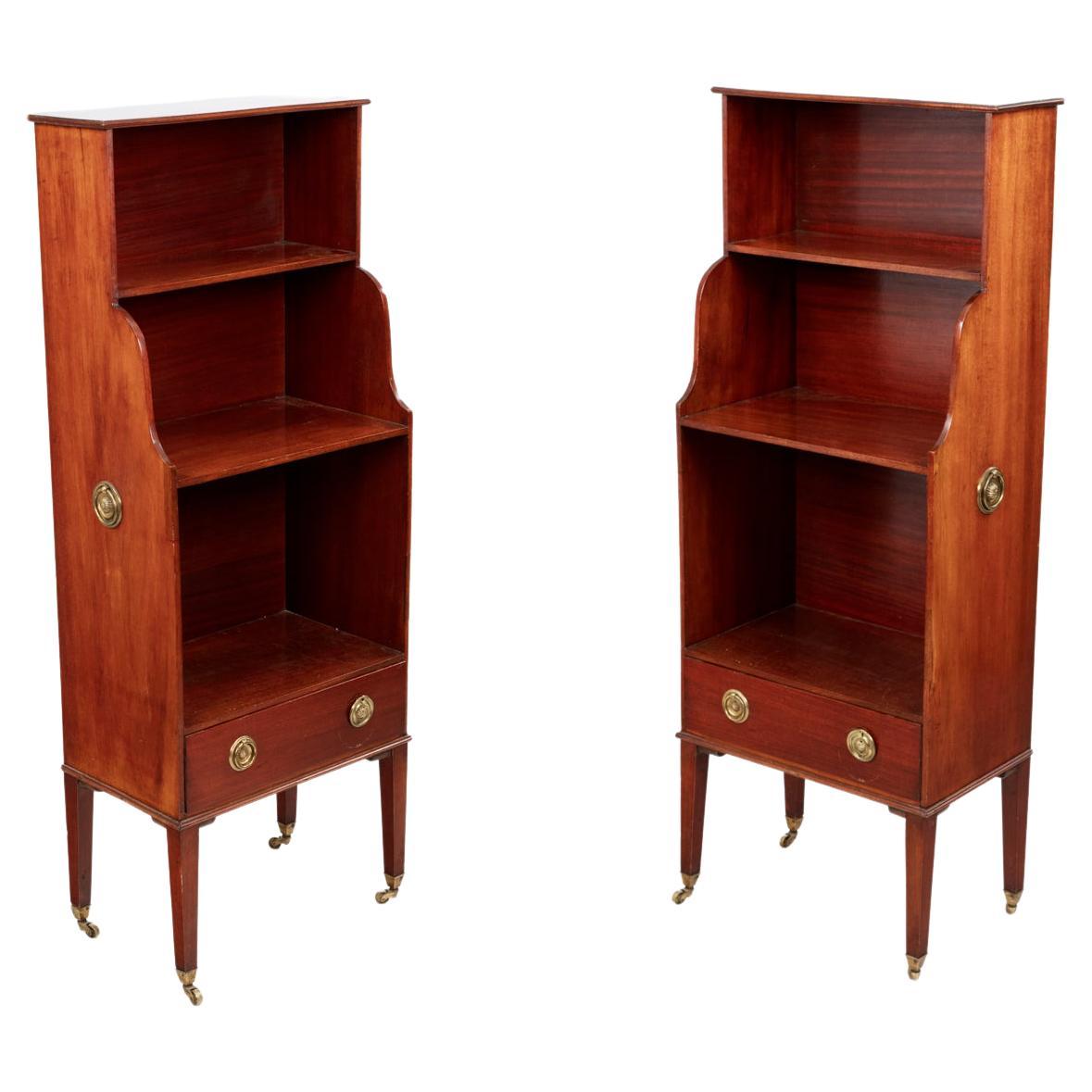 Pair of Miniature Waterfall Bookcases For Sale