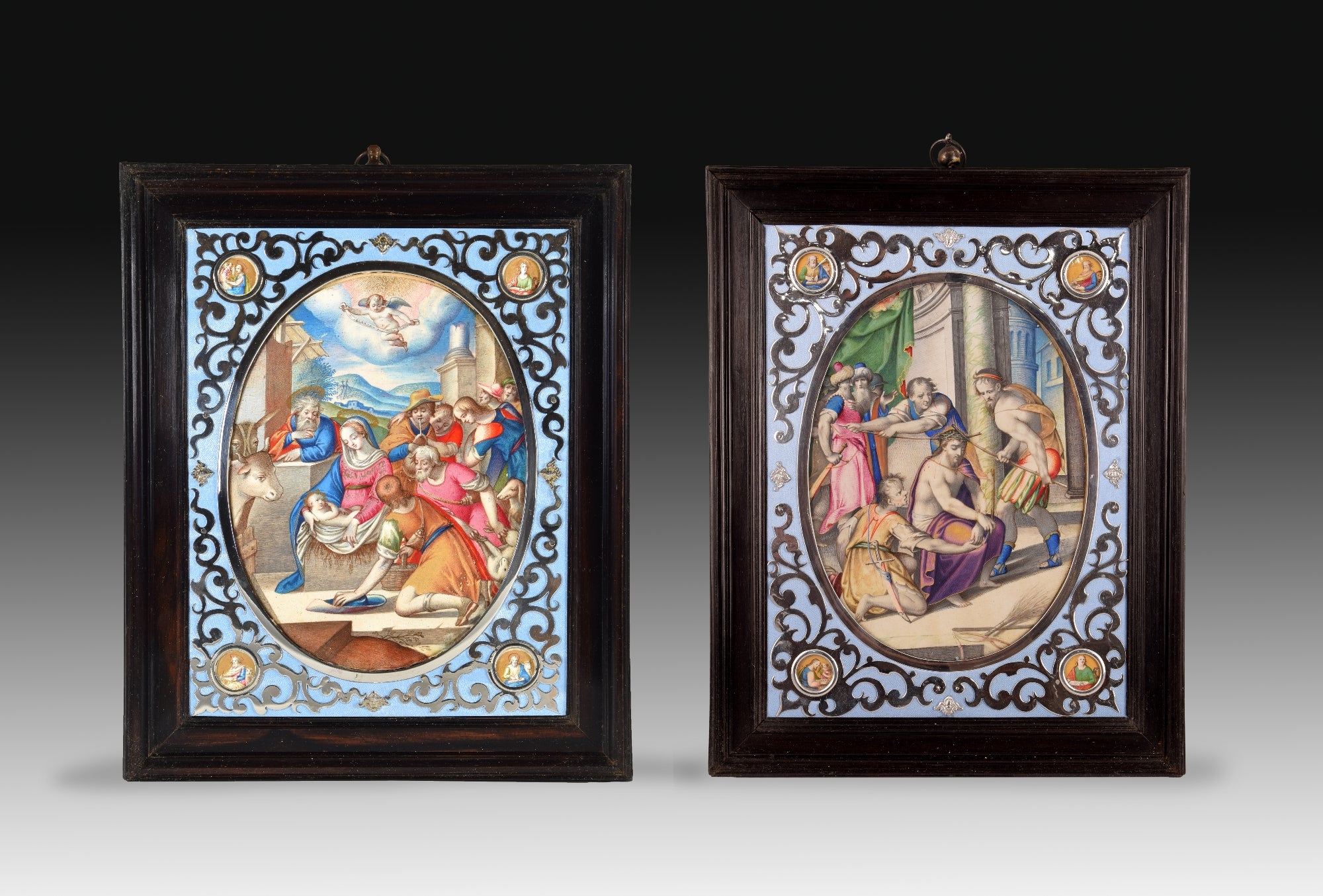 Pair of Miniatures, Frans van de Casteele 'Kasteels' aka Francesco da Castello For Sale