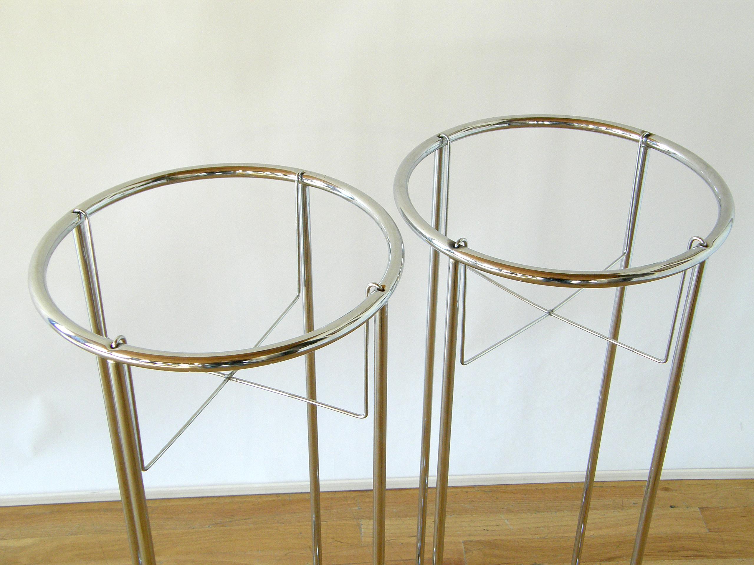 tall chrome plant stand