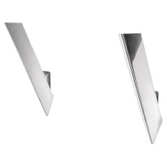 Coppia di lampade da parete minimaliste in cromo di Kalmar, Austria, circa 1970