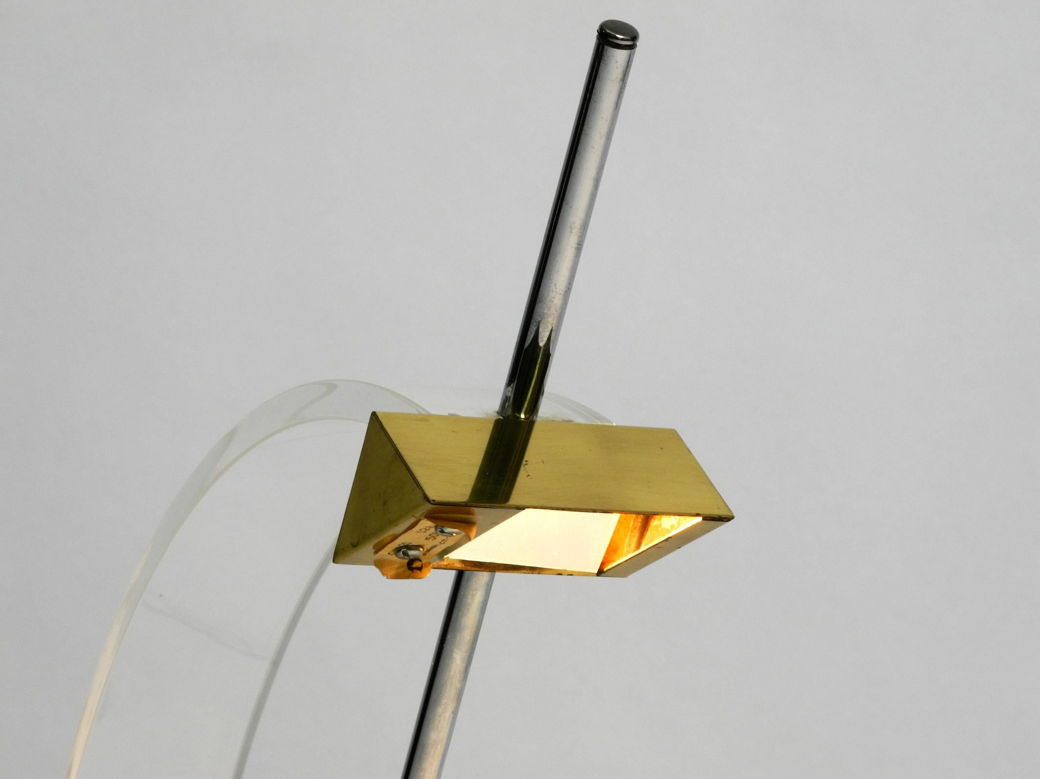 Pair of Minimalist Design Postmodern Plexiglass Halogen Table Lamps from France 13
