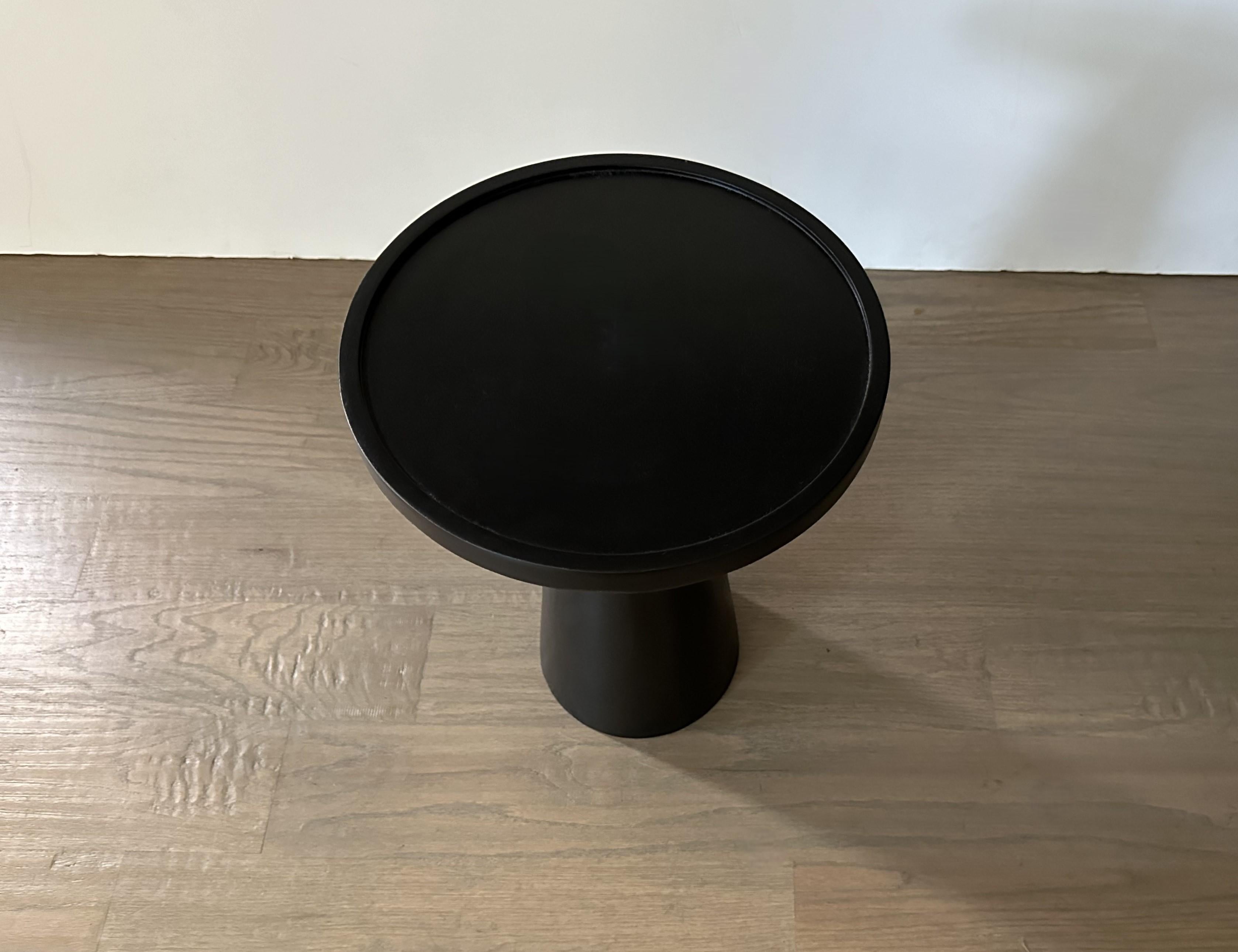 Pair of Minimalist Ebonized Wood Side Tables 1