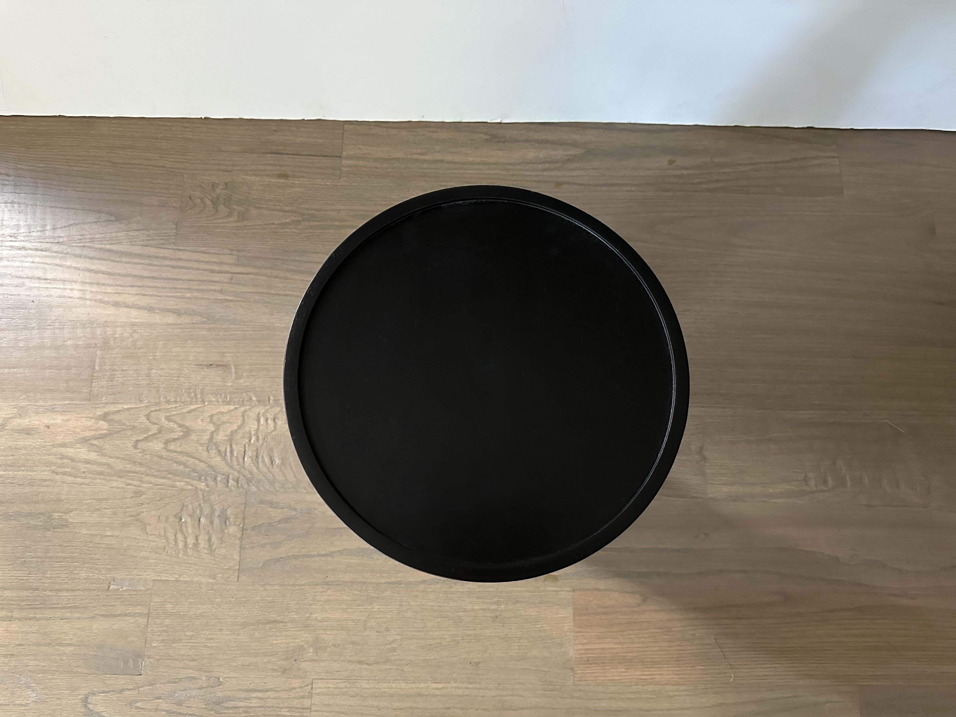 Pair of Minimalist Ebonized Wood Side Tables 2