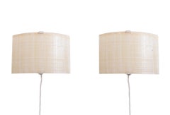 Applique murale minimaliste mi-siècle en fibre de verre nid d'abeille, lot de 2