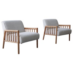 Pair of Minimalist Midcentury Lounge Chairs by Conant Ball