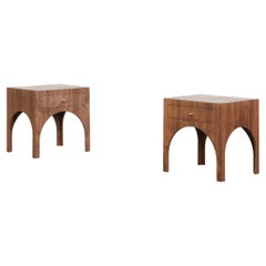 Pair of Minimalist Nightstands Consoles Commodes 2 by Atelier Bachmann Walnut