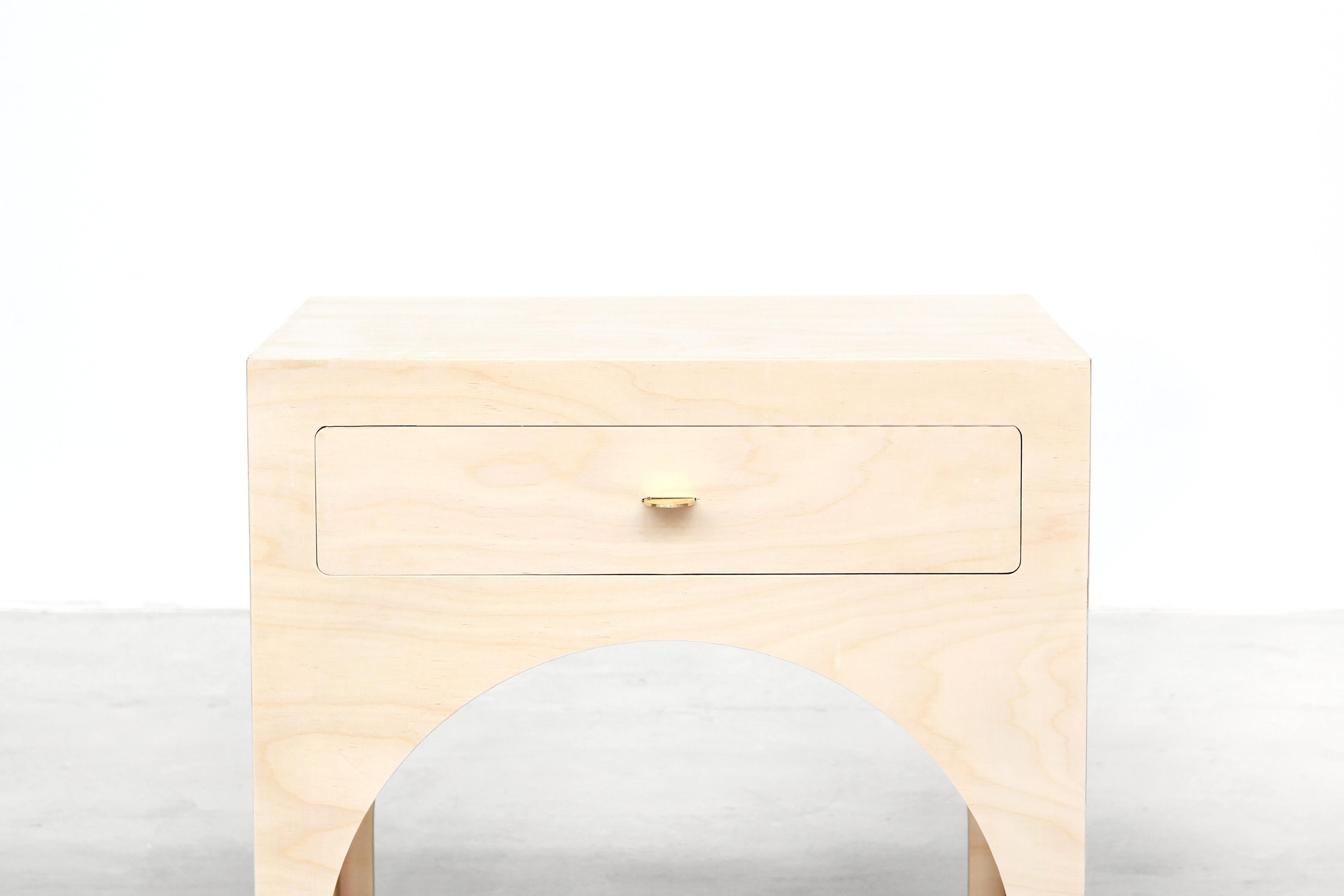 Contemporary Pair of Minimalist Nightstands Consoles Commodes by Atelier Bachmann, 2019