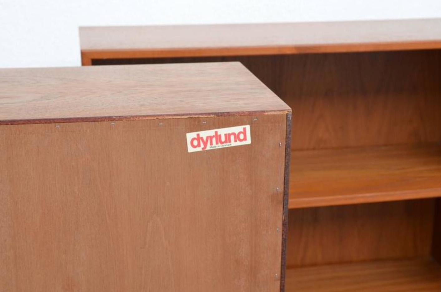 Scandinavian Modern Pair of Minimalistic Hanging Danish Teak Shelving Units by Dyrlund For Sale